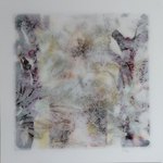 "Dentelles 3" 50 x 50 cm Collage,acrylique et liants sur plexi