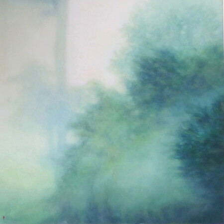 Intime 70x70cm Technique mixte Huile Verni sur papier v&eacute;g&eacute;tal maroufl&eacute; forex