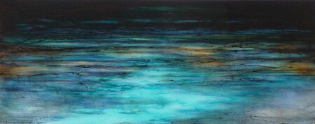 L'eau,la nuit 40x100cm