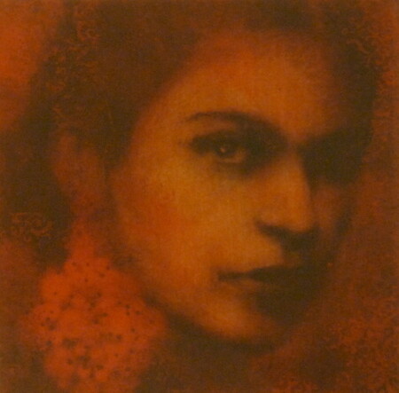 Frida 20x20cm Technique mixte sur plexiglass